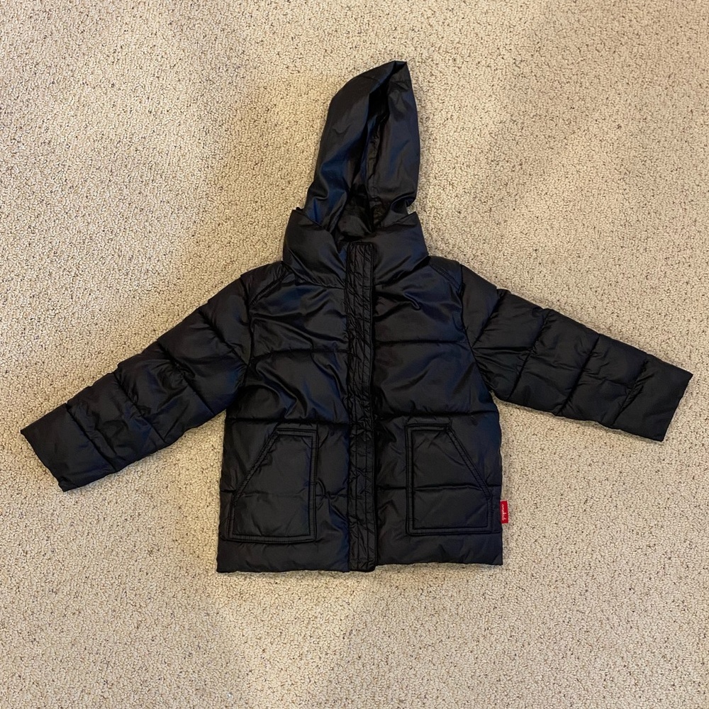 CAR SEAT SAFETY ROAD COAT VEGAN JACKET - BLACK, size 3